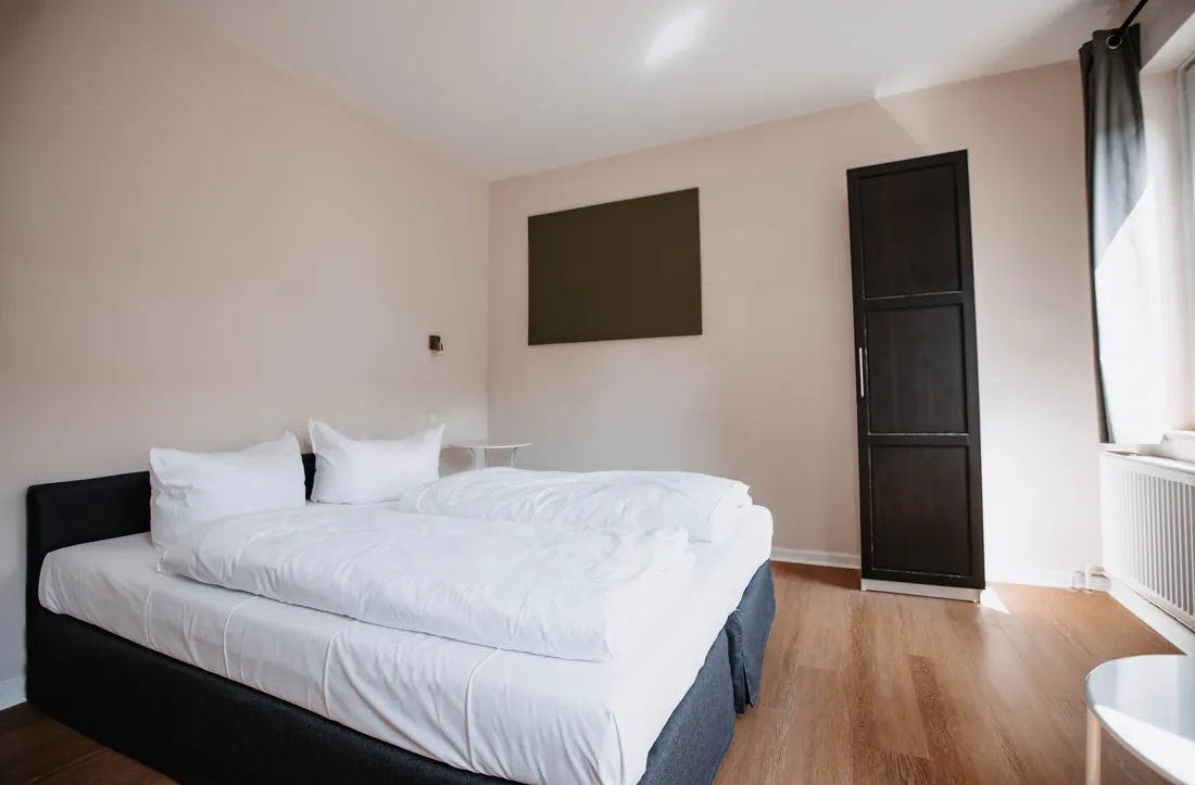 Doppelzimmer mit eigenem Bad im Arcade Hostel Hamburg